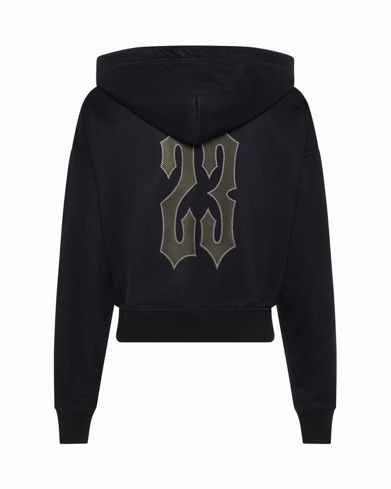 Chandals Trapstar Online Mexico - Mesh Irongate Arch Hoodie Mujer Negros